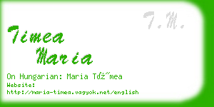 timea maria business card